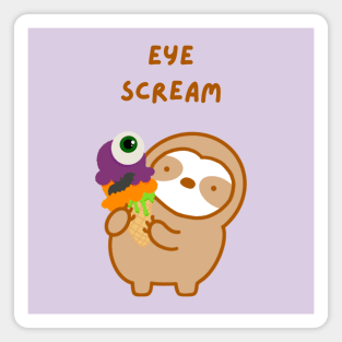 Halloween Eye Scream Ice Cream Sloth Magnet